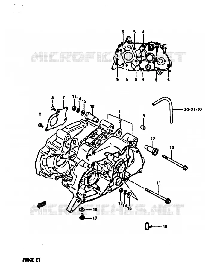 CRANKCASE Suzuki SCOOTER 80 FR 1982  FR80Z
