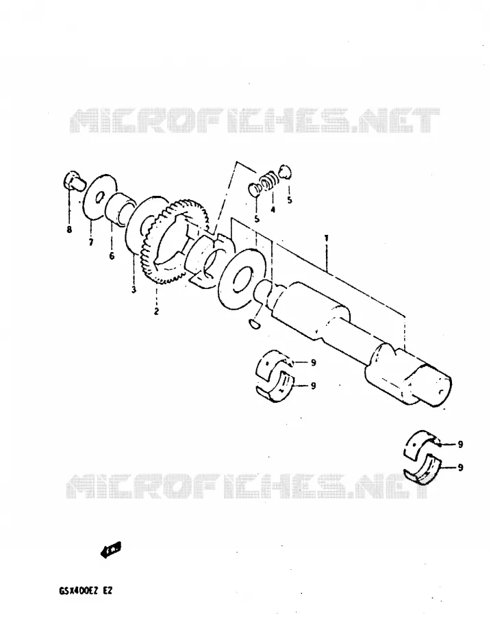CRANKSHAFT BALANCER Suzuki MOTO 400 GSX 1982  GSX400EZ