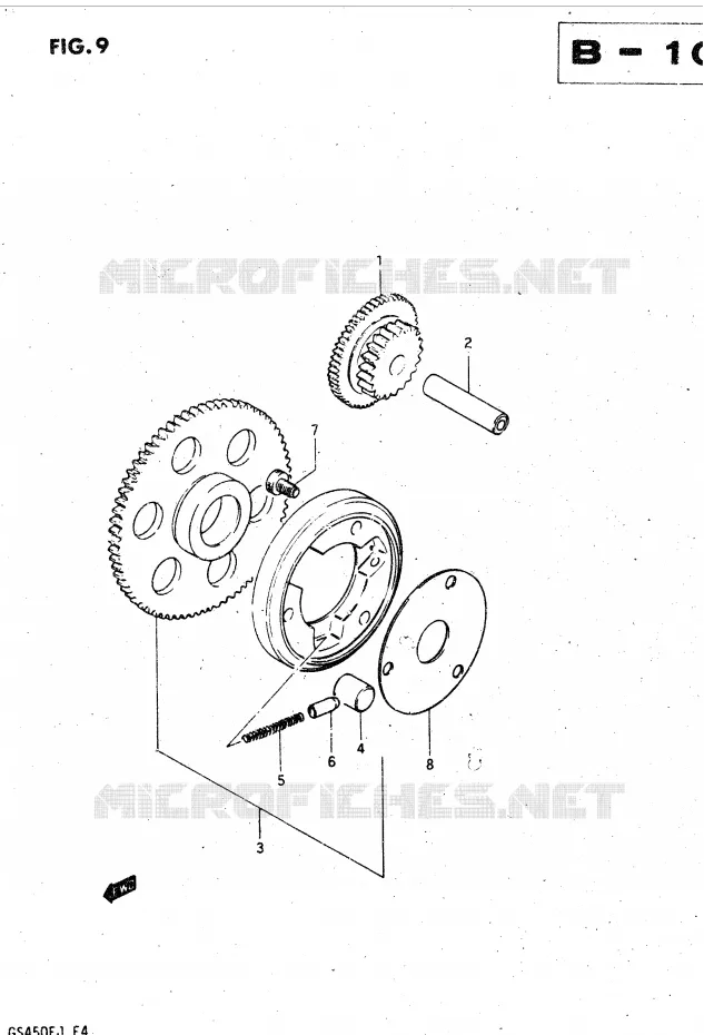 CRANKSHAFT BALANCER Suzuki MOTO 450 GS-L 1982  GS450LZ(E2)