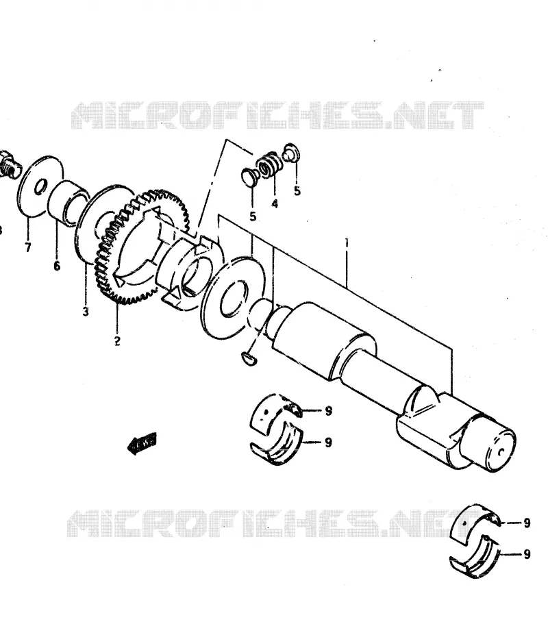 CRANKSHAFT BALANCER Suzuki MOTO 450 GS-L 1983  GS450LD