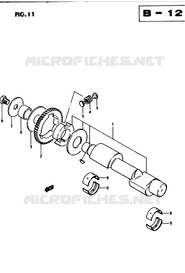 CRANKSHAFT BALANCER Suzuki MOTO 450 GS-S 1982  GS450SZ(2/Z/D)