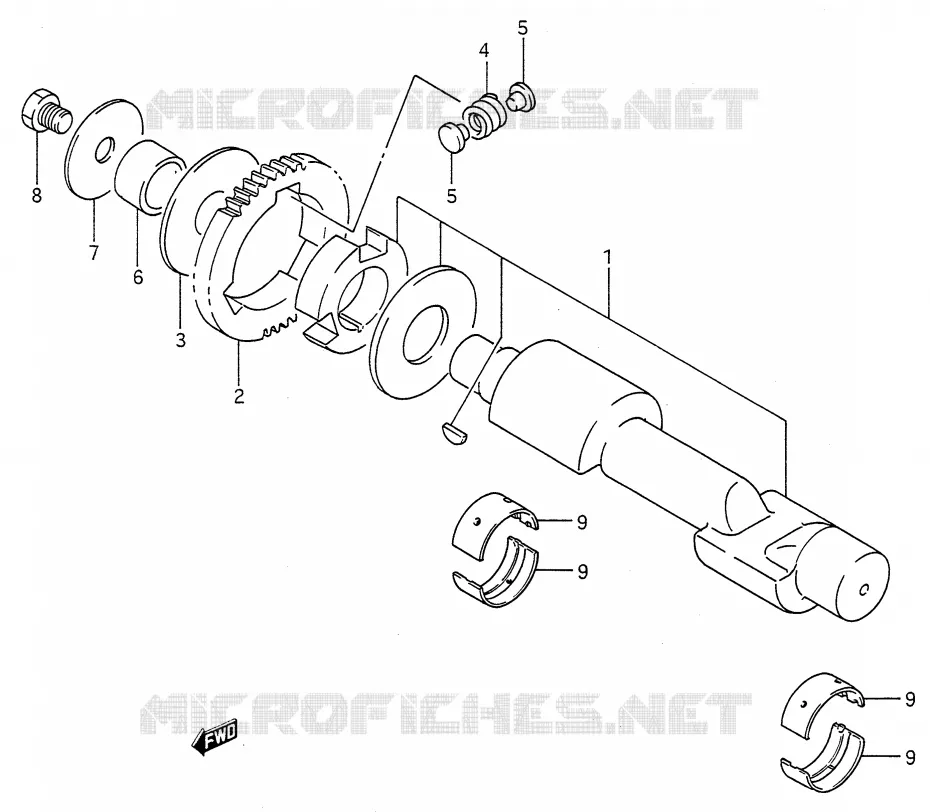 CRANKSHAFT BALANCER Suzuki MOTO 500 GS-E 1993  GS500EUP(E28)