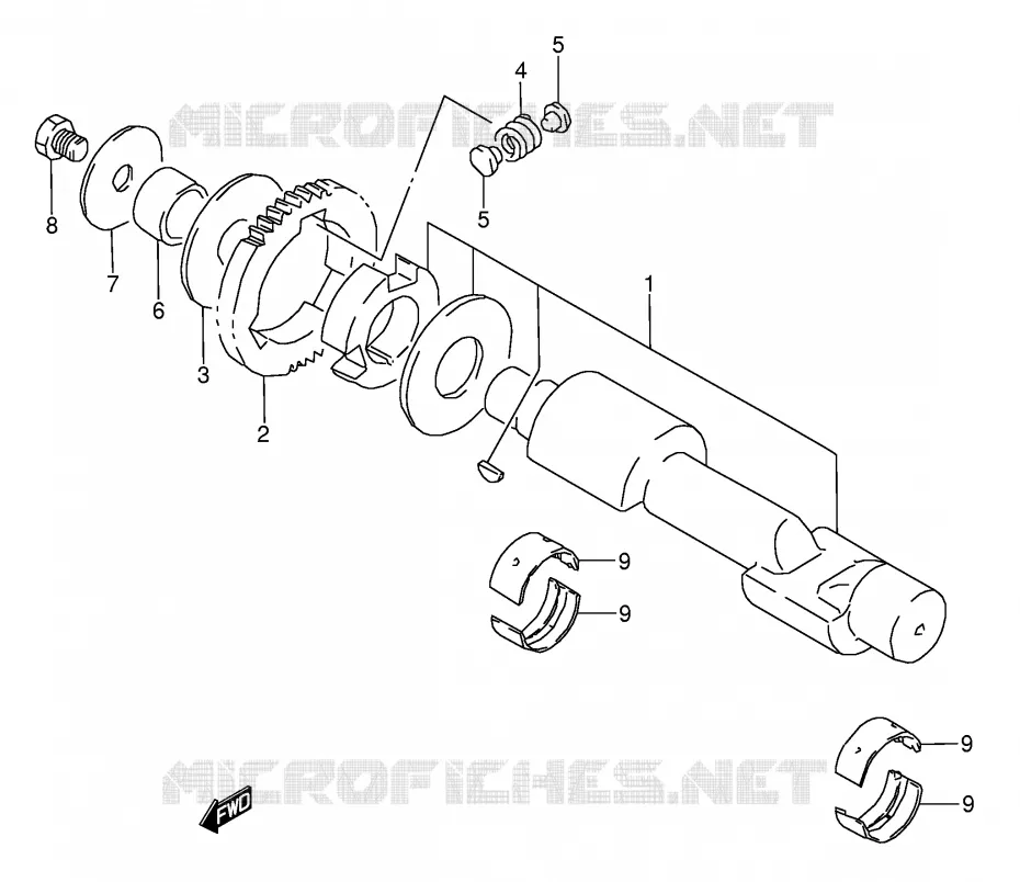 CRANKSHAFT BALANCER Suzuki MOTO 500 GS-E 1995  GS500EUS(E2)