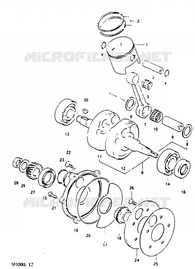 CRANKSHAFT Suzuki MOTO 100 GP 1999  GP100UX(X/D/L)