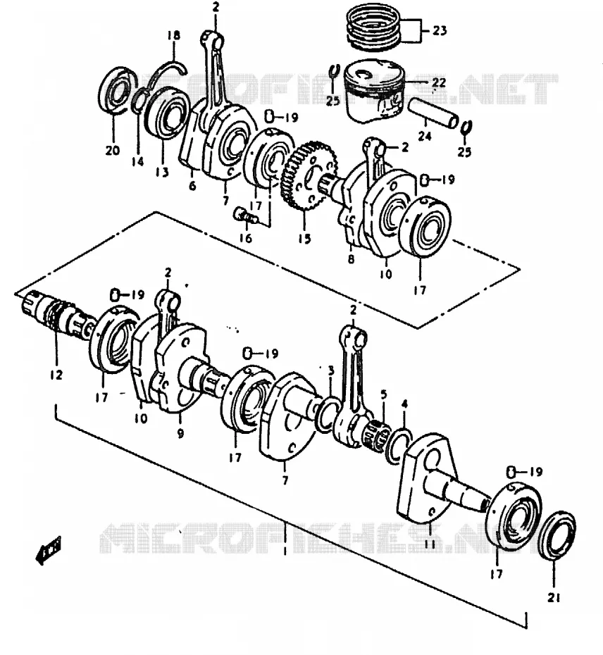 CRANKSHAFT Suzuki MOTO 1000 GS 1978  GS1000HC(C/N)