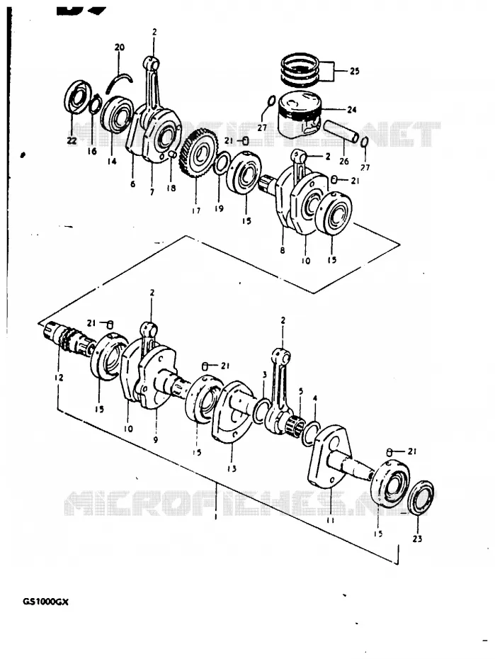 CRANKSHAFT Suzuki MOTO 1000 GS 1980  GS1000GT(X/T)