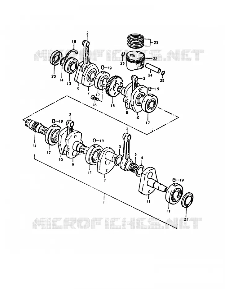 CRANKSHAFT Suzuki MOTO 1000 GS 1980  GS1000HT(T)