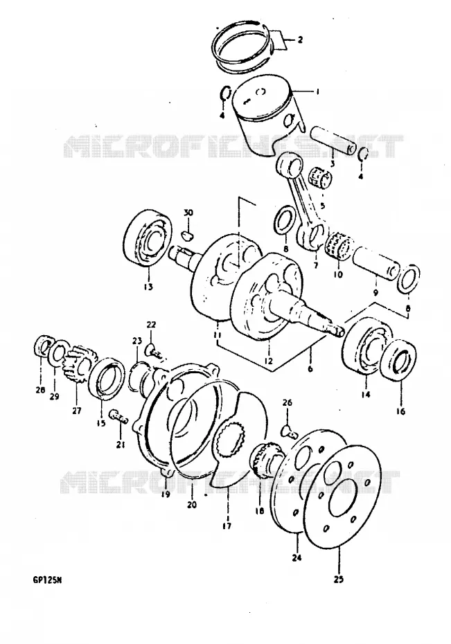 CRANKSHAFT Suzuki MOTO 125 GP 1978  GP125C(C/N)