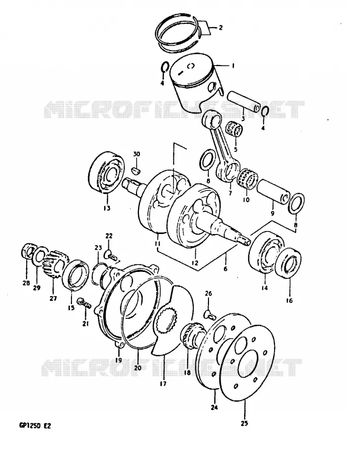 CRANKSHAFT Suzuki MOTO 125 GP 1999  GP125UX(X/D)