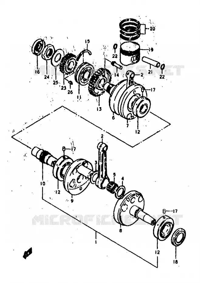 CRANKSHAFT Suzuki MOTO 400 GS 1978  GS400EC(C/N)
