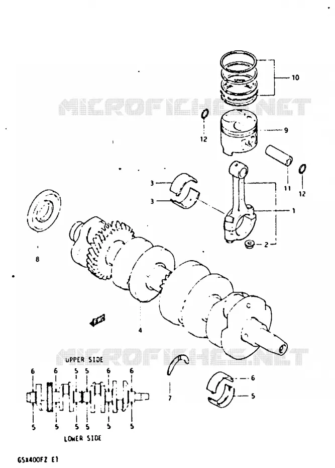CRANKSHAFT Suzuki MOTO 400 GSX 1981  GSX400FX(X/Z)