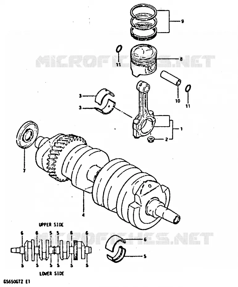 CRANKSHAFT Suzuki MOTO 650 GS 1982  GS650GTZ(X/Z)