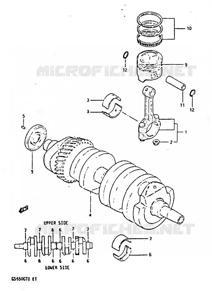 CRANKSHAFT Suzuki MOTO 650 GS 1983  GS650GTD