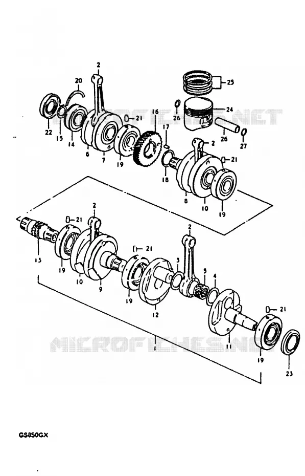 CRANKSHAFT Suzuki MOTO 850 GS 1981  GS850GX(T/X)