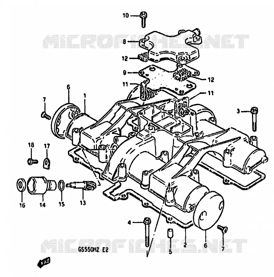 CYLINDER HEAD COVER (MODEL Z) Suzuki MOTO 550 GS 1982  GS550MZ(X/Z)