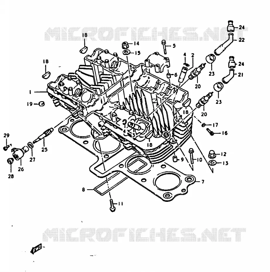 CYLINDER HEAD Suzuki MOTO 1000 GS 1978  GS1000EC(C/N)