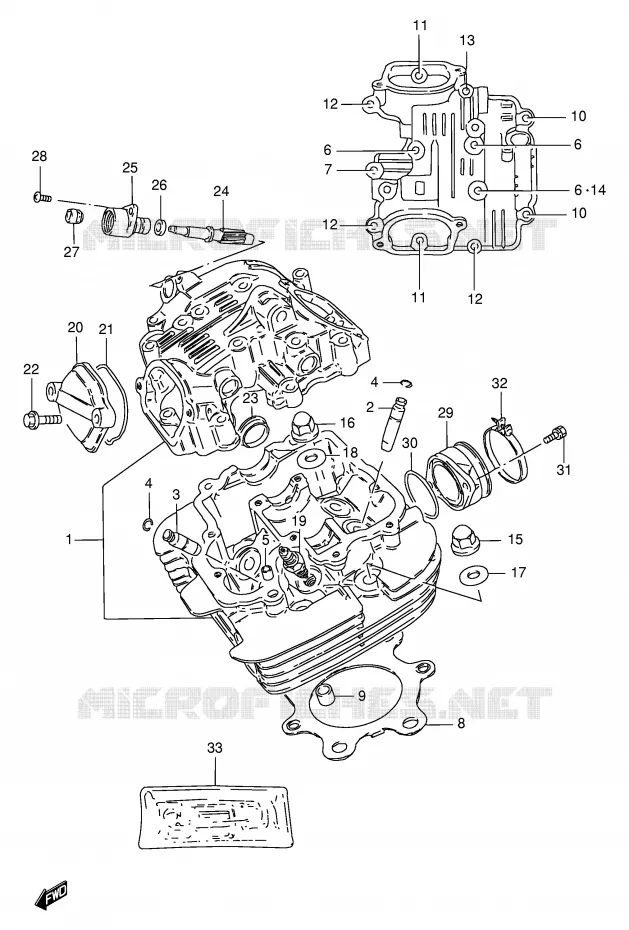 CYLINDER HEAD Suzuki MOTO 250 GN 2000  GN250EY(E2)
