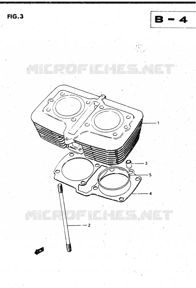 CYLINDER HEAD Suzuki MOTO 450 GS-L 1982  GS450LZ(E2)