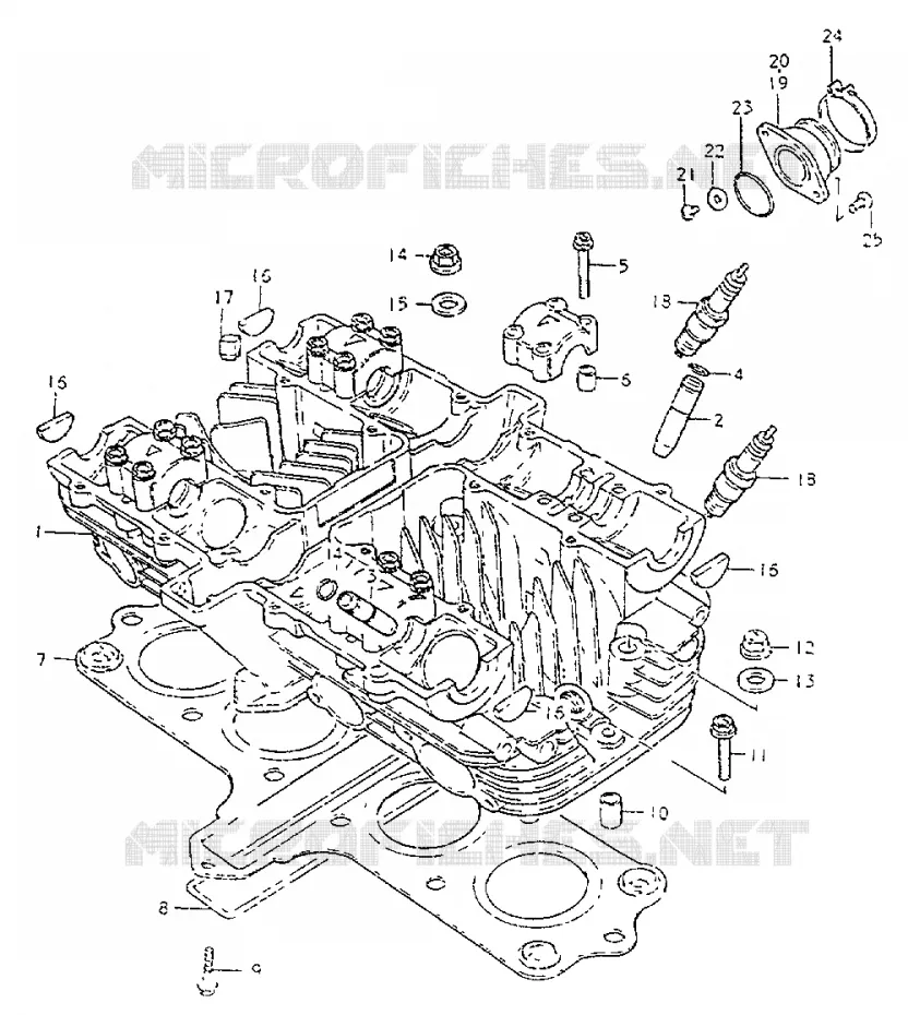 CYLINDER HEAD Suzuki MOTO 550 GS 1981  GS550LX