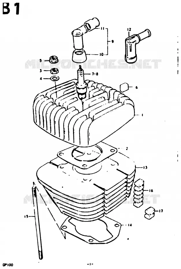 CYLINDER Suzuki MOTO 100 GP 1992  GP100UN(C/N)