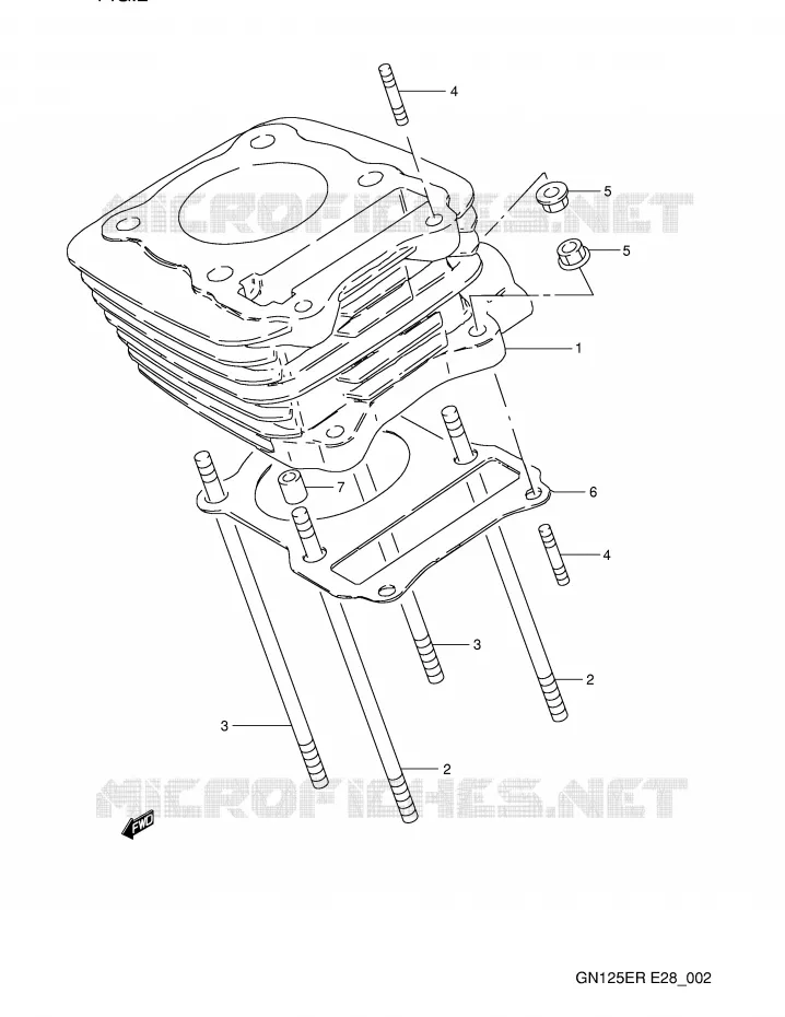 CYLINDER Suzuki MOTO 125 GN 1993  GN125EP(E28)