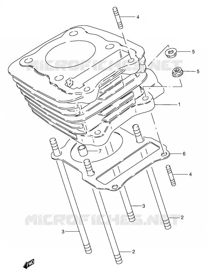CYLINDER Suzuki MOTO 125 GN 1994  GN125R(E1)