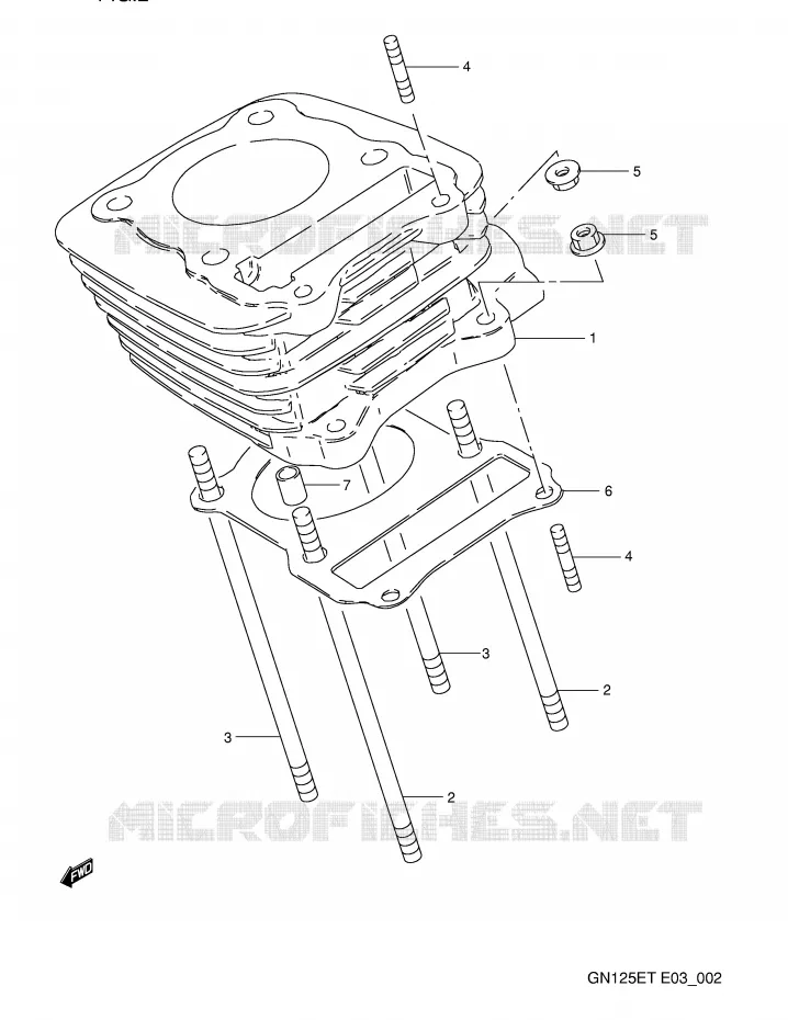CYLINDER Suzuki MOTO 125 GN 1995  GN125ES(E3)