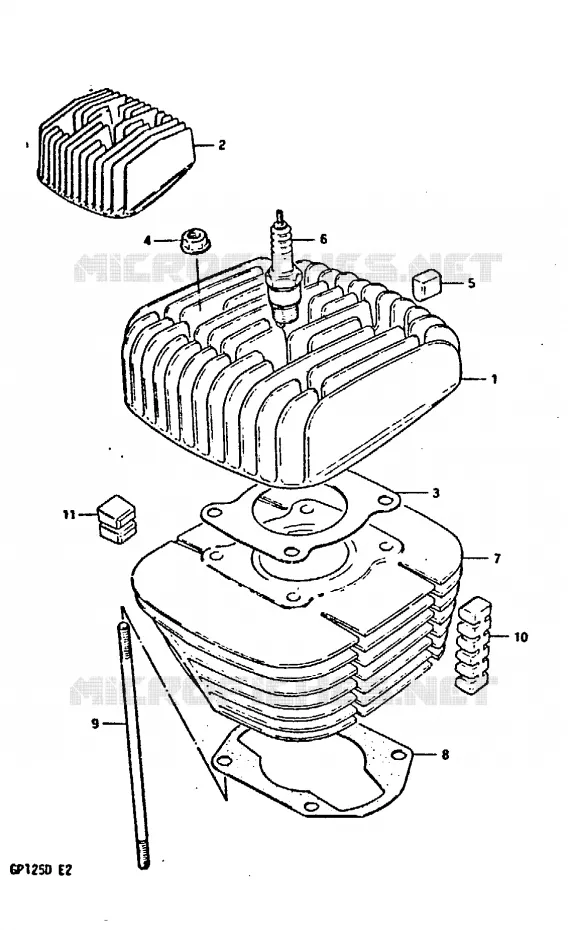 CYLINDER Suzuki MOTO 125 GP 1999  GP125UX(X/D)