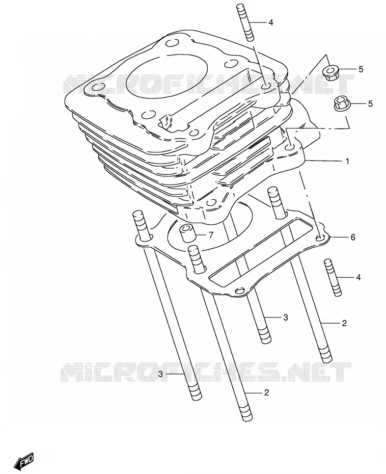 CYLINDER Suzuki MOTO 125 GS 1982  GS125Z(E1)