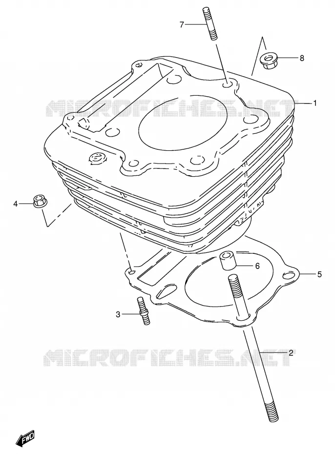 CYLINDER Suzuki MOTO 250 GN 1989  GN250K(E2)