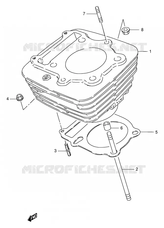 CYLINDER Suzuki MOTO 250 GN 2000  GN250EY(E2)