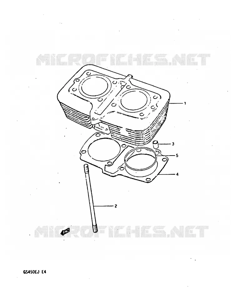 CYLINDER Suzuki MOTO 450 GS-S 1987  GS450SH(E/F/G/H/J)