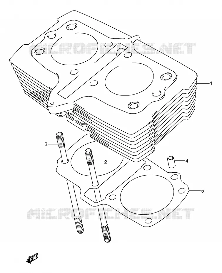 CYLINDER Suzuki MOTO 500 GS-E 1993  GS500EP(E2)