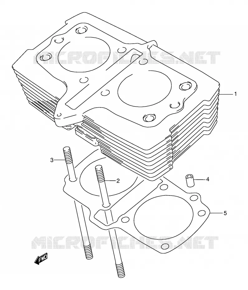 CYLINDER Suzuki MOTO 500 GS-E 2002  GS500HUK2(E2)