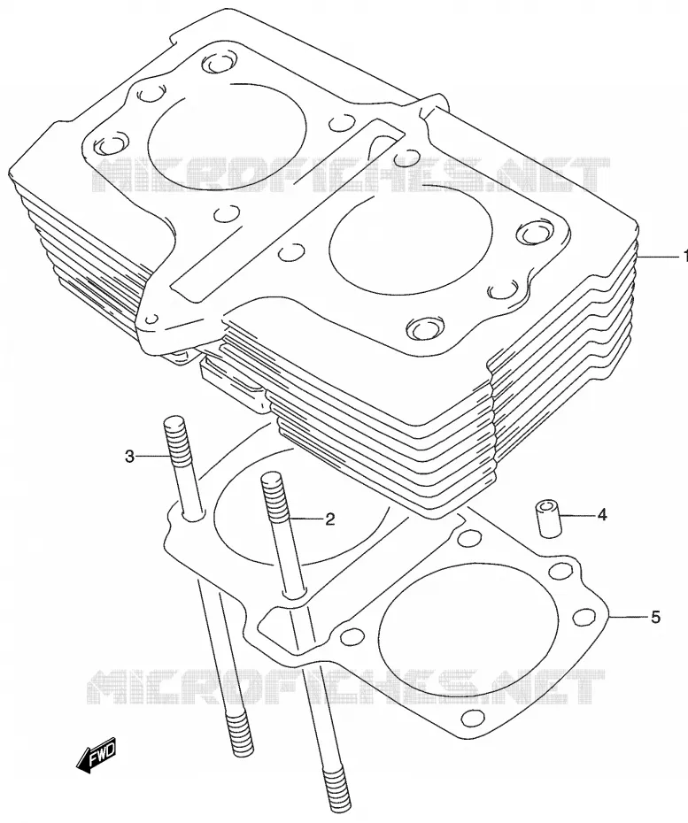 CYLINDER Suzuki MOTO 500 GS-E 2003  GS500K3(P19)