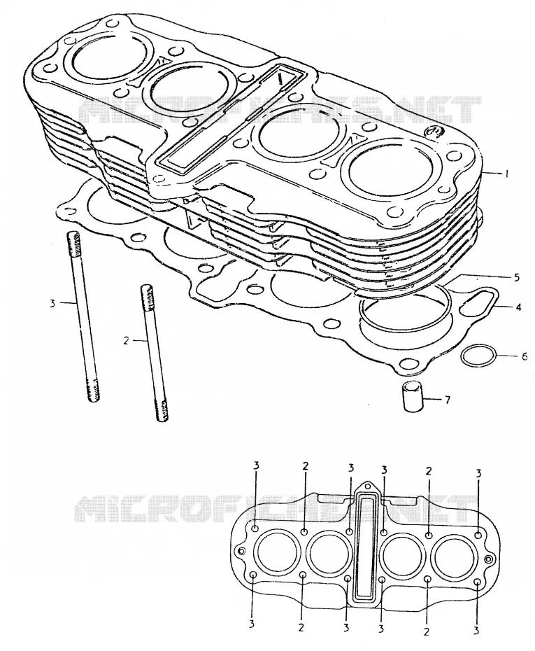 CYLINDER Suzuki MOTO 550 GS 1980  GS550LT