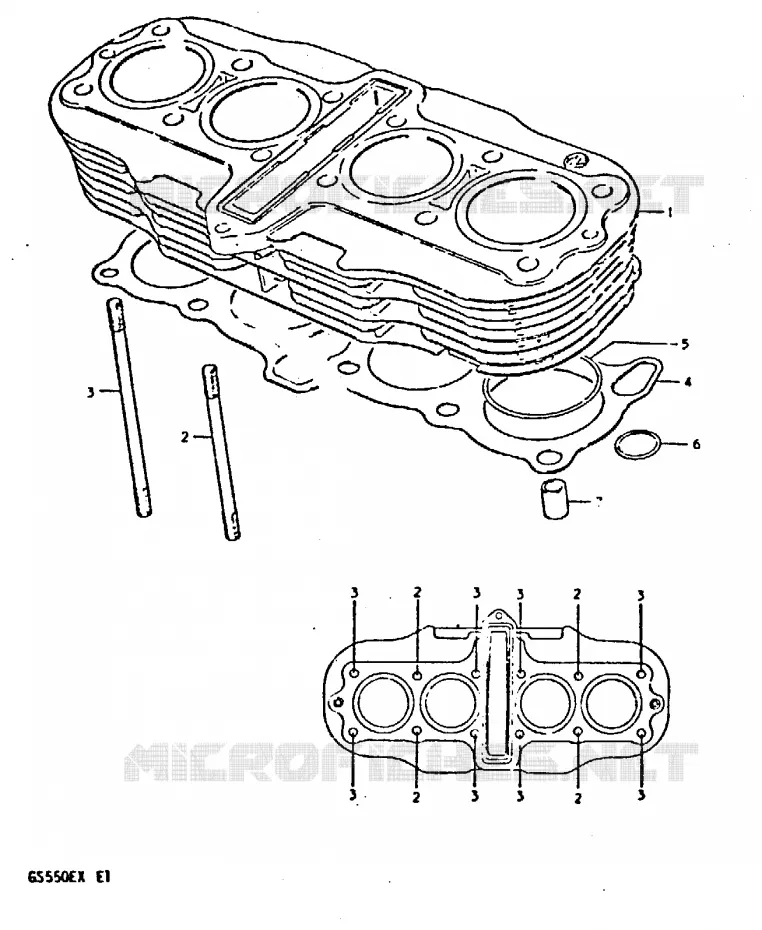 CYLINDER Suzuki MOTO 550 GS 1981  GS550X(X)