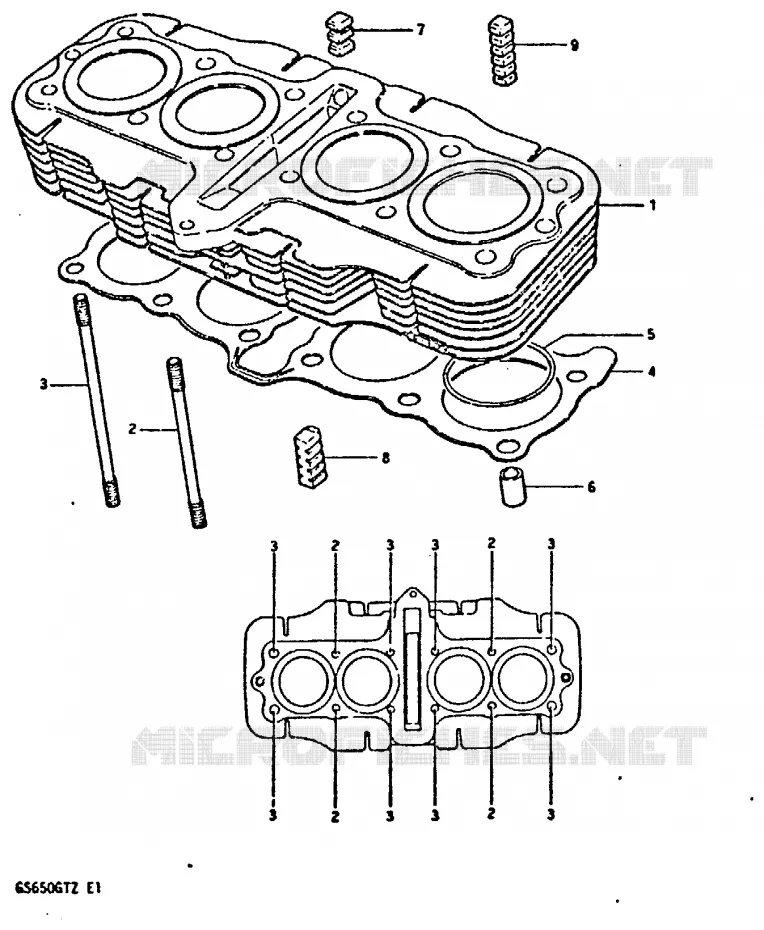 CYLINDER Suzuki MOTO 650 GS 1999  GS650GTX(X/Z)