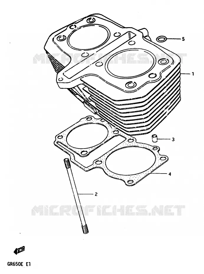 CYLINDER Suzuki MOTO 650 TEMPTER 1983  GR650D(D/E)