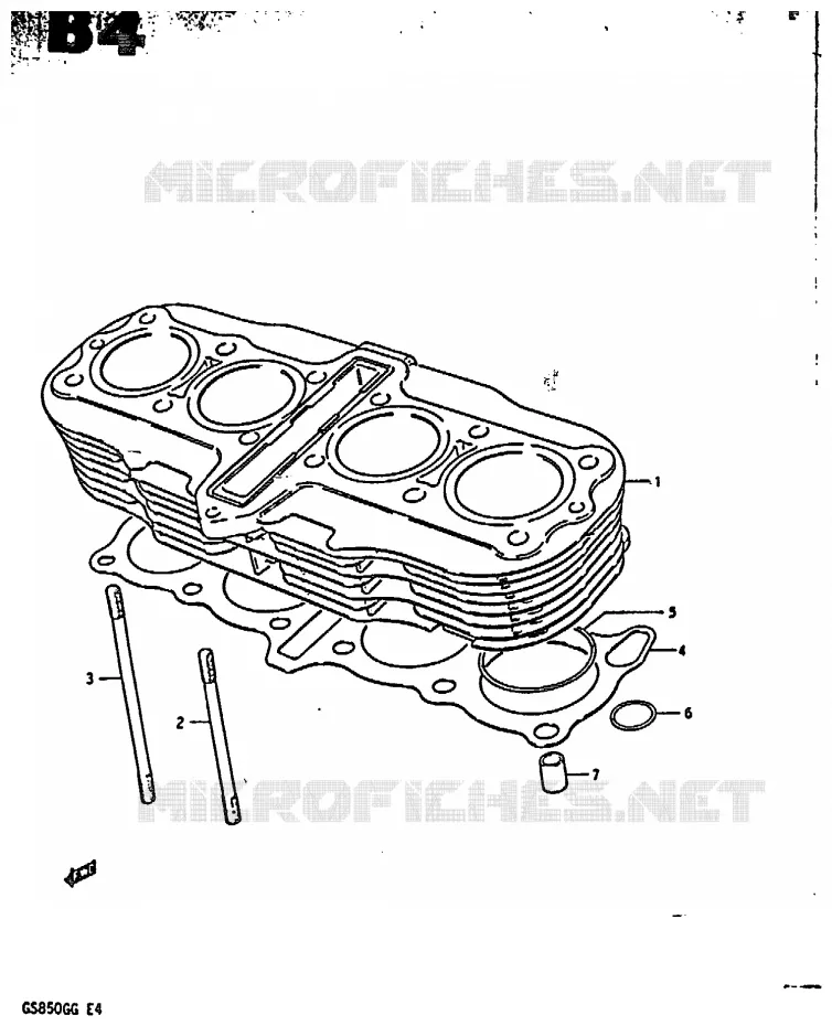 CYLINDER Suzuki MOTO 850 GS 1985  GS850GF(E4)