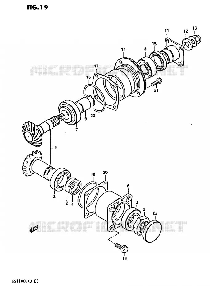 DRIVESHAFT Suzuki MOTO 1100 GS-G 1982  GS1100GKZ(Z/2/D)