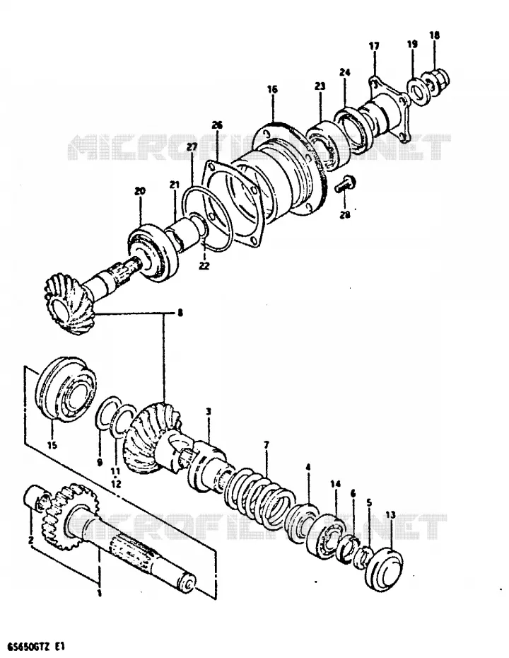 DRIVESHAFT Suzuki MOTO 650 GS 1999  GS650GTX(X/Z)