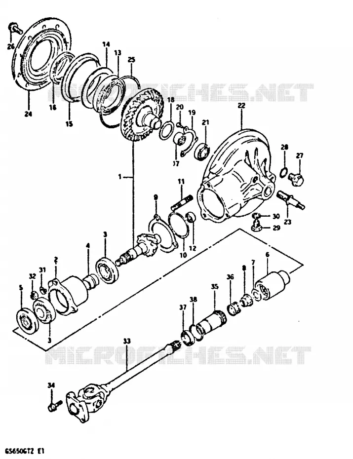 DRIVESHAFT Suzuki MOTO 650 GS 1999  GS650GTX(X/Z)