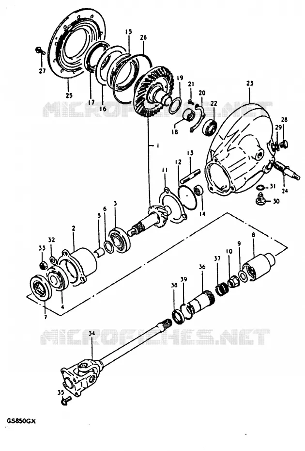 DRIVESHAFT Suzuki MOTO 850 GS 1980  GS850GT(T/X)