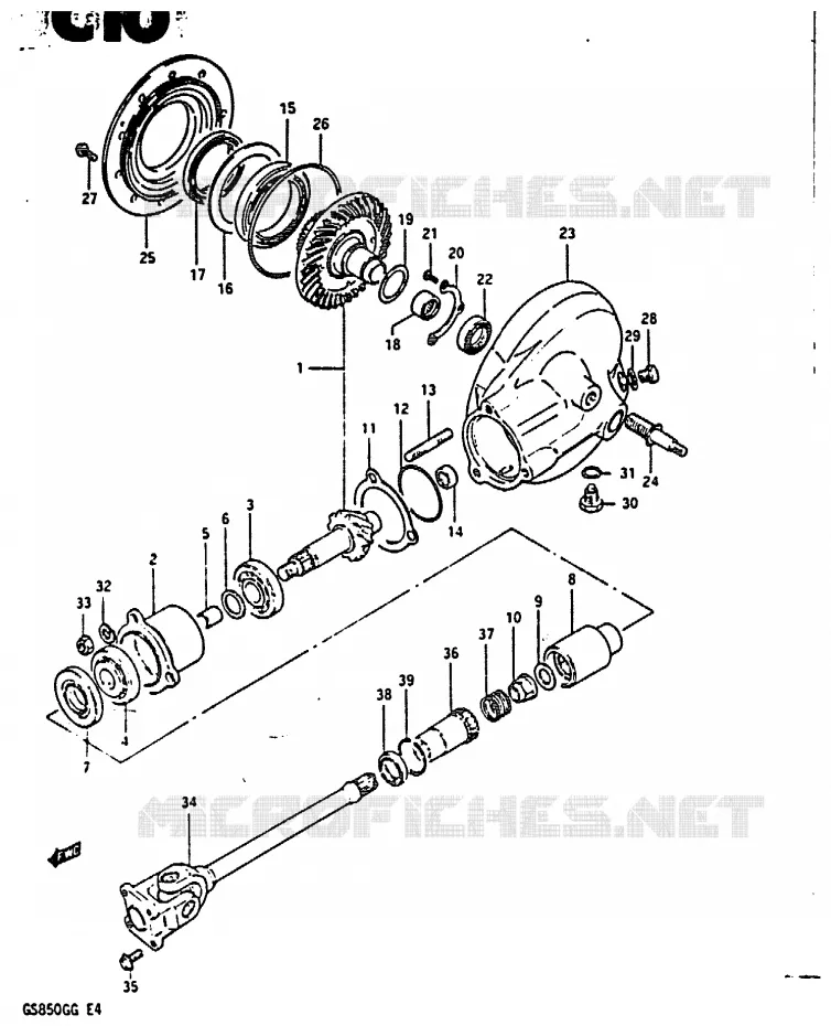 DRIVESHAFT Suzuki MOTO 850 GS 1985  GS850GF(E4)