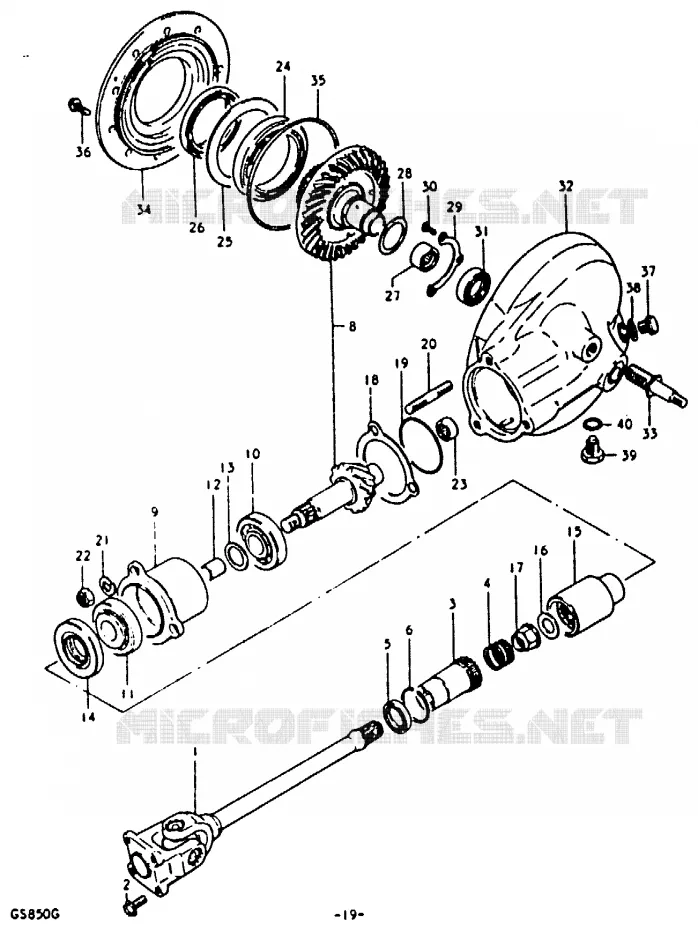 DRIVESHAFT Suzuki MOTO 850 GS 1986  GS850G