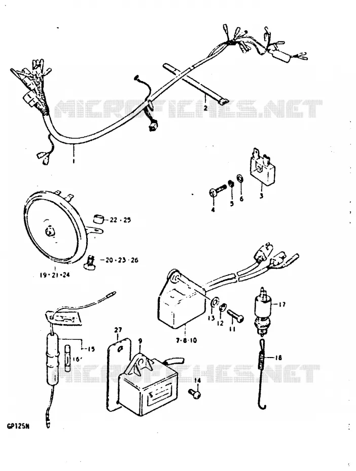 ELECTRICAL (2) Suzuki MOTO 125 GP 1978  GP125C(C/N)