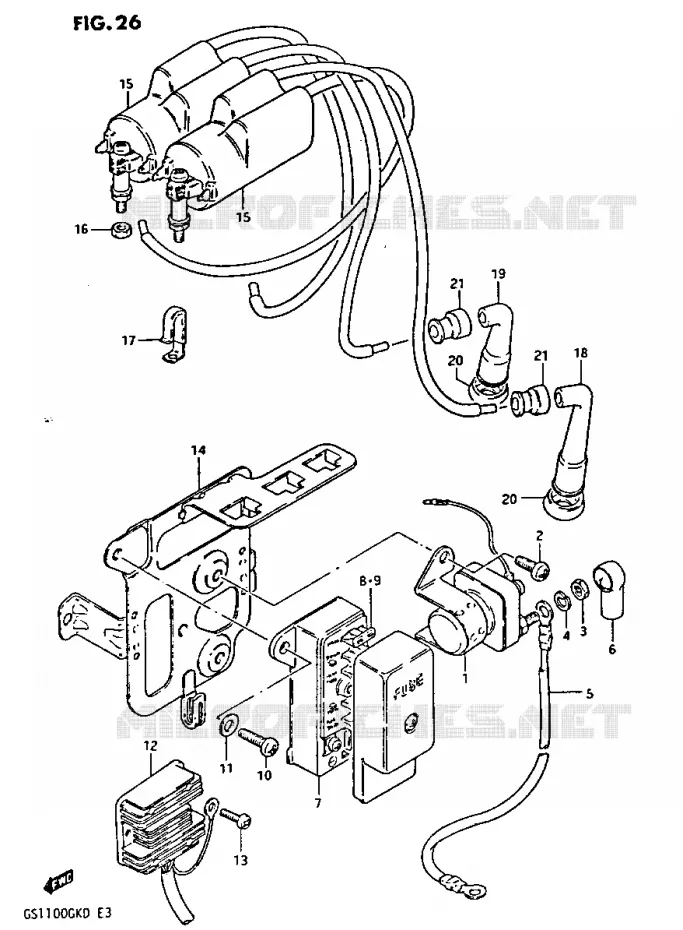 ELECTRICAL (GS1100GKZ/GK2) Suzuki MOTO 1100 GS-G 1982  GS1100GK2(Z/2/D)