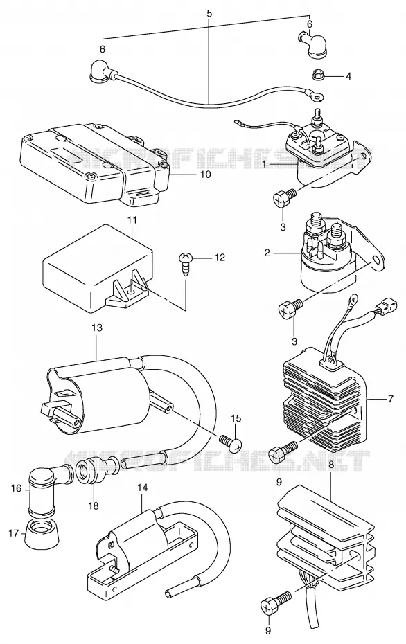 ELECTRICAL (GS125ESX/ESY/GS125X,GS125UX/UY) Suzuki MOTO 125 GS 2000  GS125SY(E71)