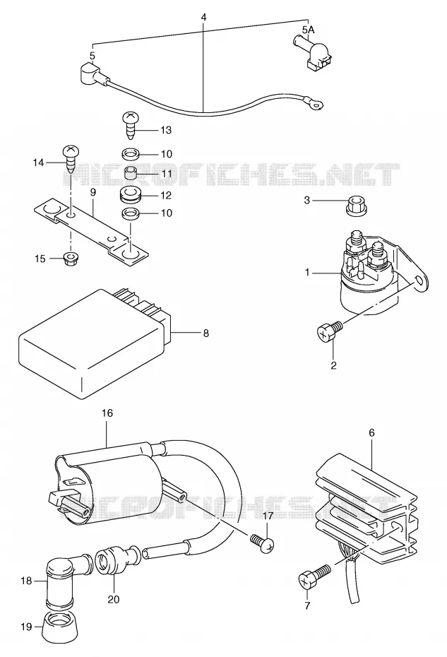 ELECTRICAL (GS125SX/SY,GS125SUX/SUY) Suzuki MOTO 125 GS 2000  GS125ESY(E71)